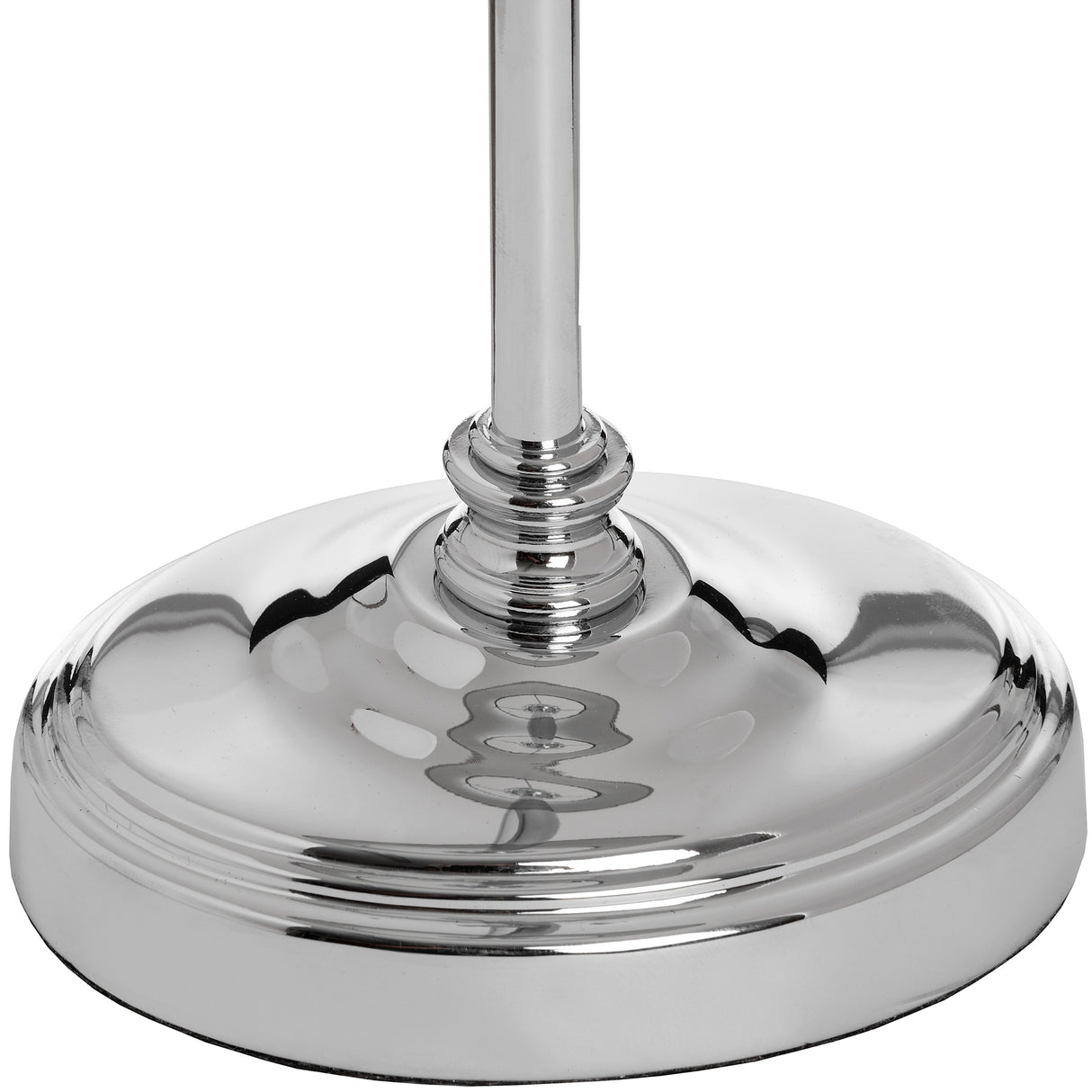 Grey And White Shade Table Lamp With Chrome Metal Base - Florence