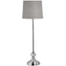 Grey And White Shade Table Lamp With Chrome Metal Base - Genoa
