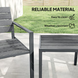 HDPE 3 Pieces Garden Bistro Set With Steel Frame - Velmora