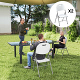 HDPE Foldable Garden Chairs in Set of 2 - Velmora