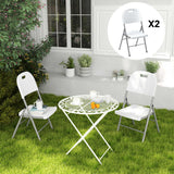 HDPE Foldable Garden Chairs in Set of 2 - Velmora