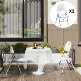 HDPE Foldable Garden Chairs in Set of 2 - Velmora