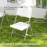 HDPE Foldable Garden Chairs in Set of 2 - Velmora