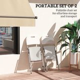 HDPE Foldable Garden Chairs in Set of 2 - Velmora