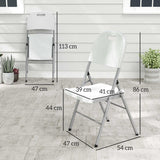 HDPE Foldable Garden Chairs in Set of 2 - Velmora