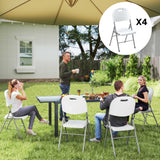 HDPE Foldable Garden Chairs in Set of 4 - Velmora