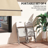 HDPE Foldable Garden Chairs in Set of 4 - Velmora