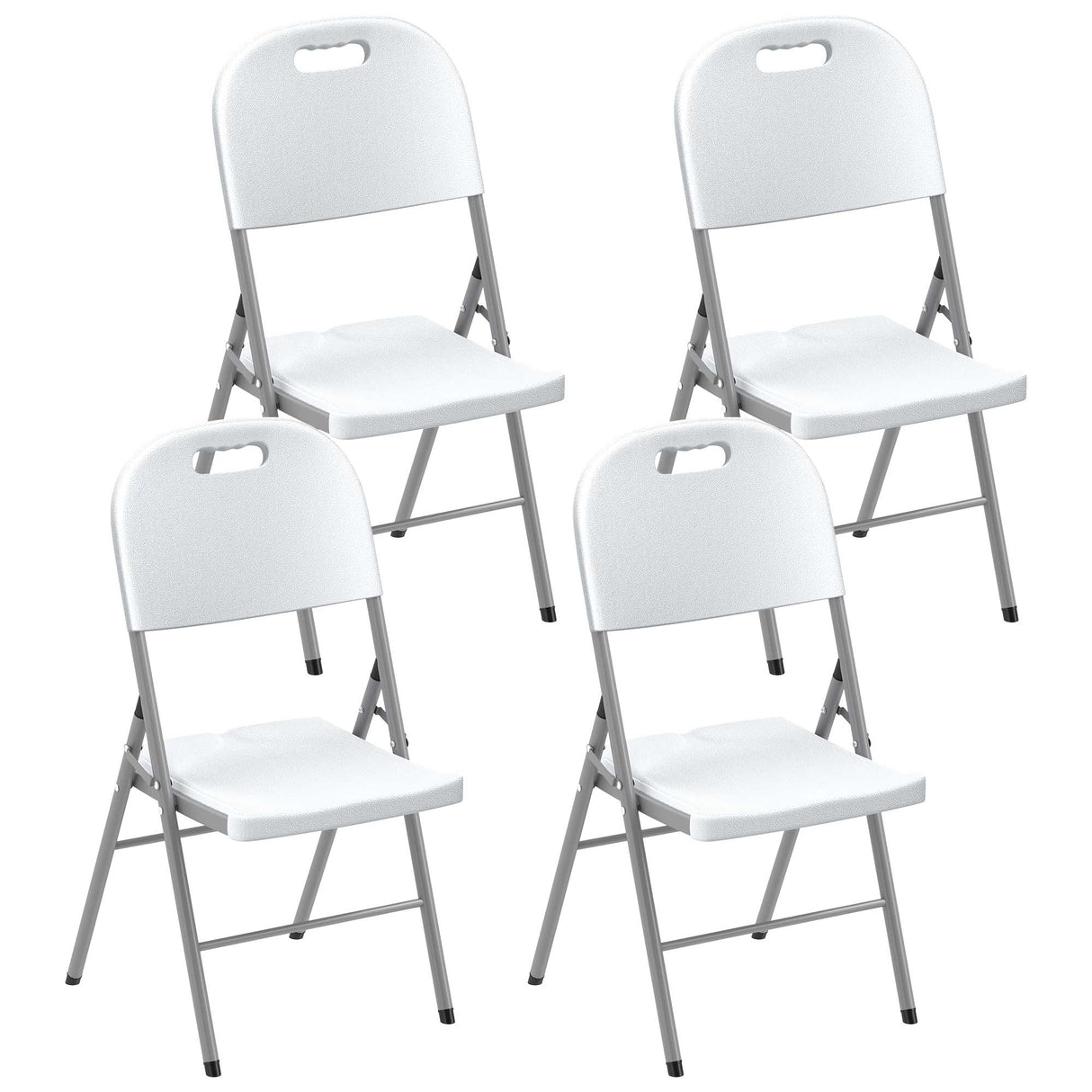 HDPE Foldable Garden Chairs in Set of 4 - Velmora