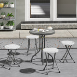 HDPE Folding Carry Stools in Set of 4 - Velmora