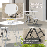 HDPE Folding Carry Stools in Set of 4 - Velmora