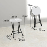 HDPE Folding Carry Stools in Set of 4 - Velmora