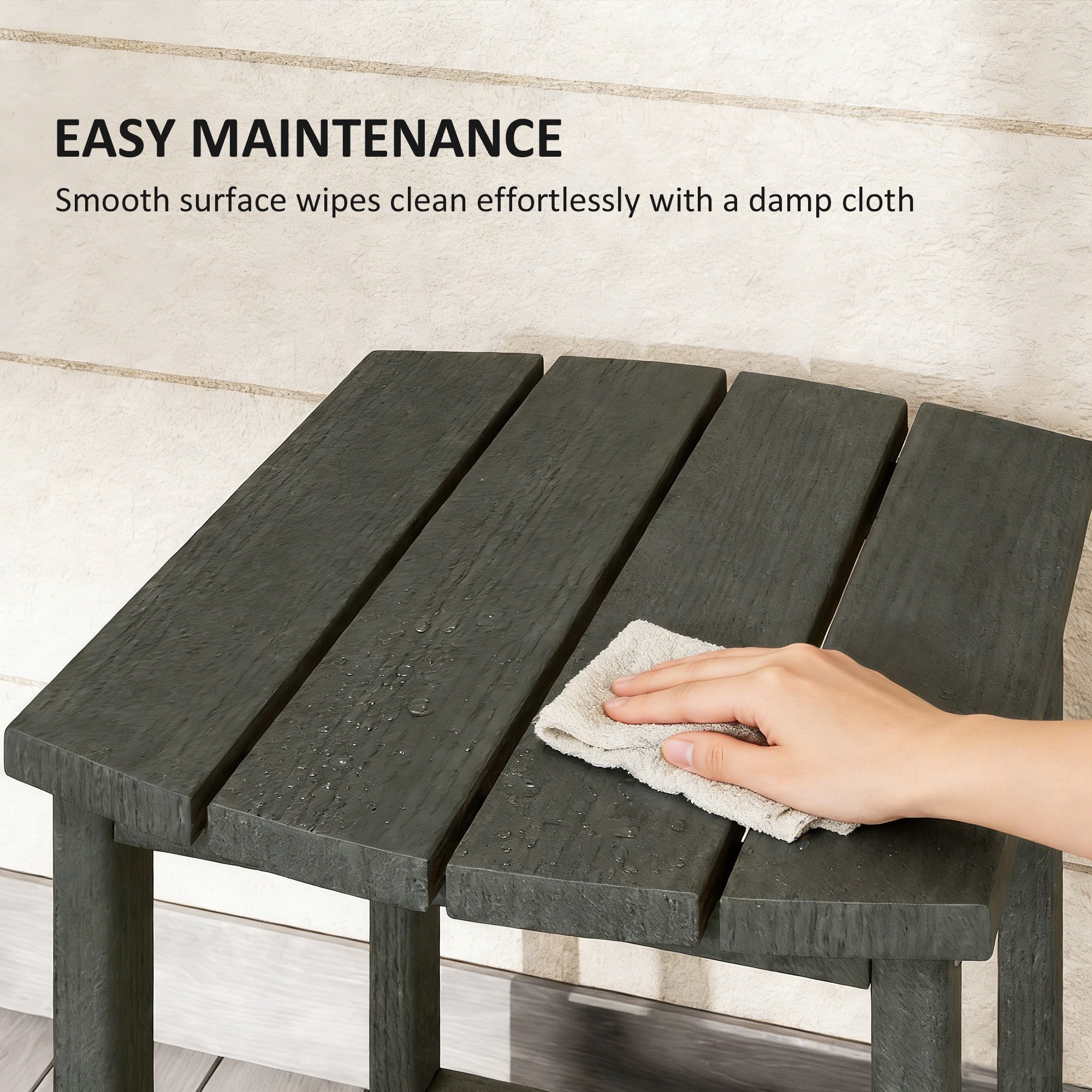HDPE Outdoor Garden Side Table - Velmora