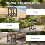 HDPE Outdoor Garden Side Table - Velmora