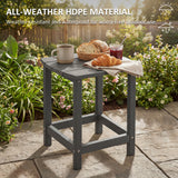 HDPE Outdoor Garden Side Table - Velmora