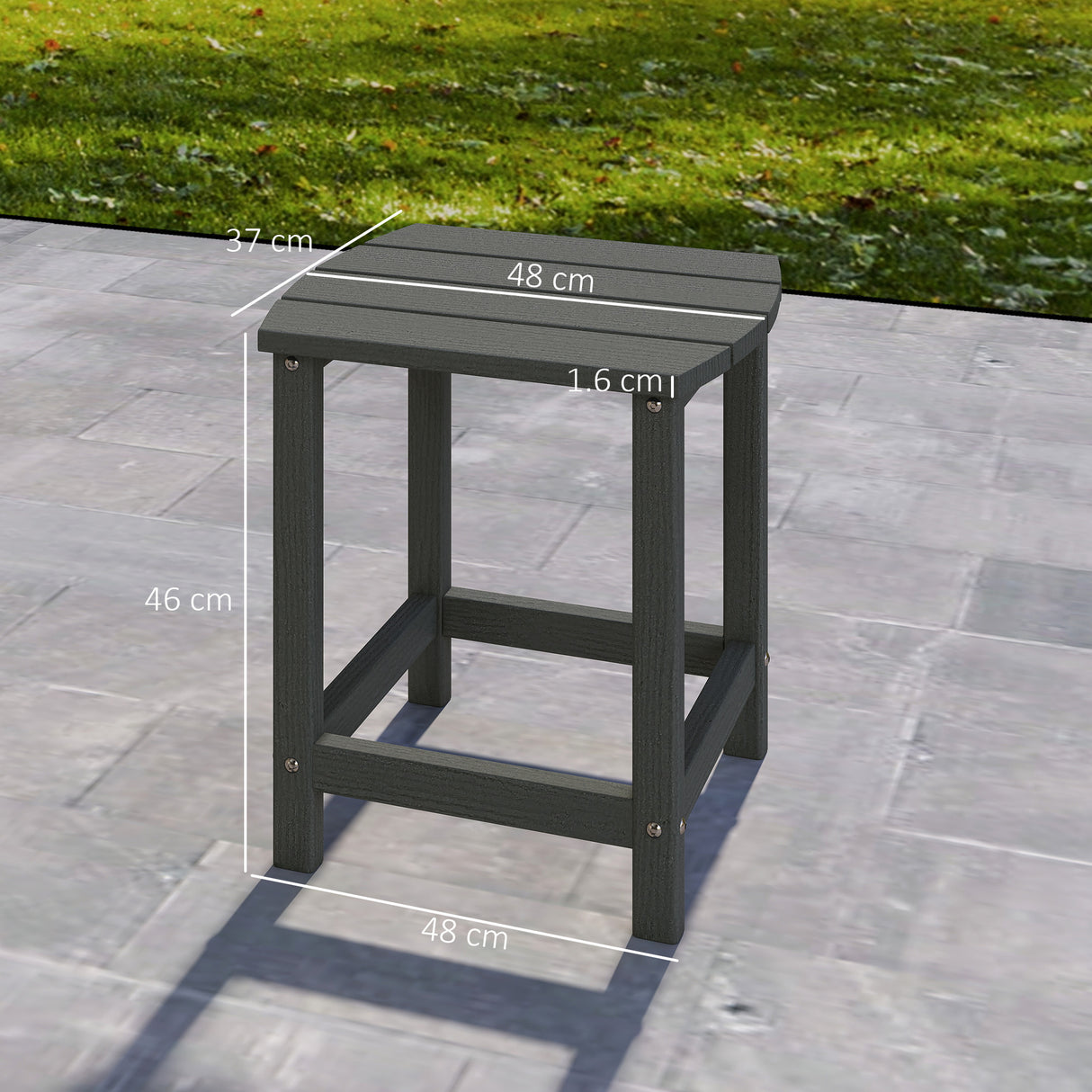HDPE Outdoor Garden Side Table - Velmora