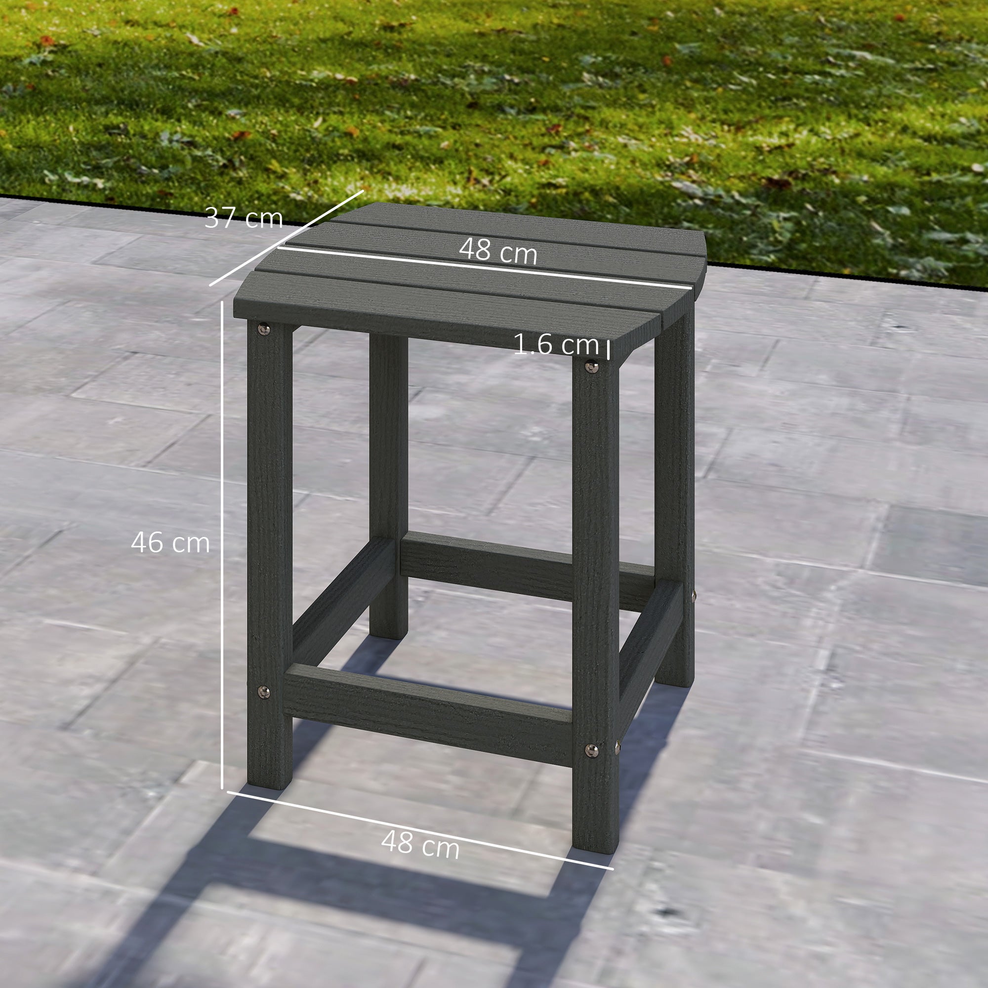 HDPE Outdoor Garden Side Table - Velmora