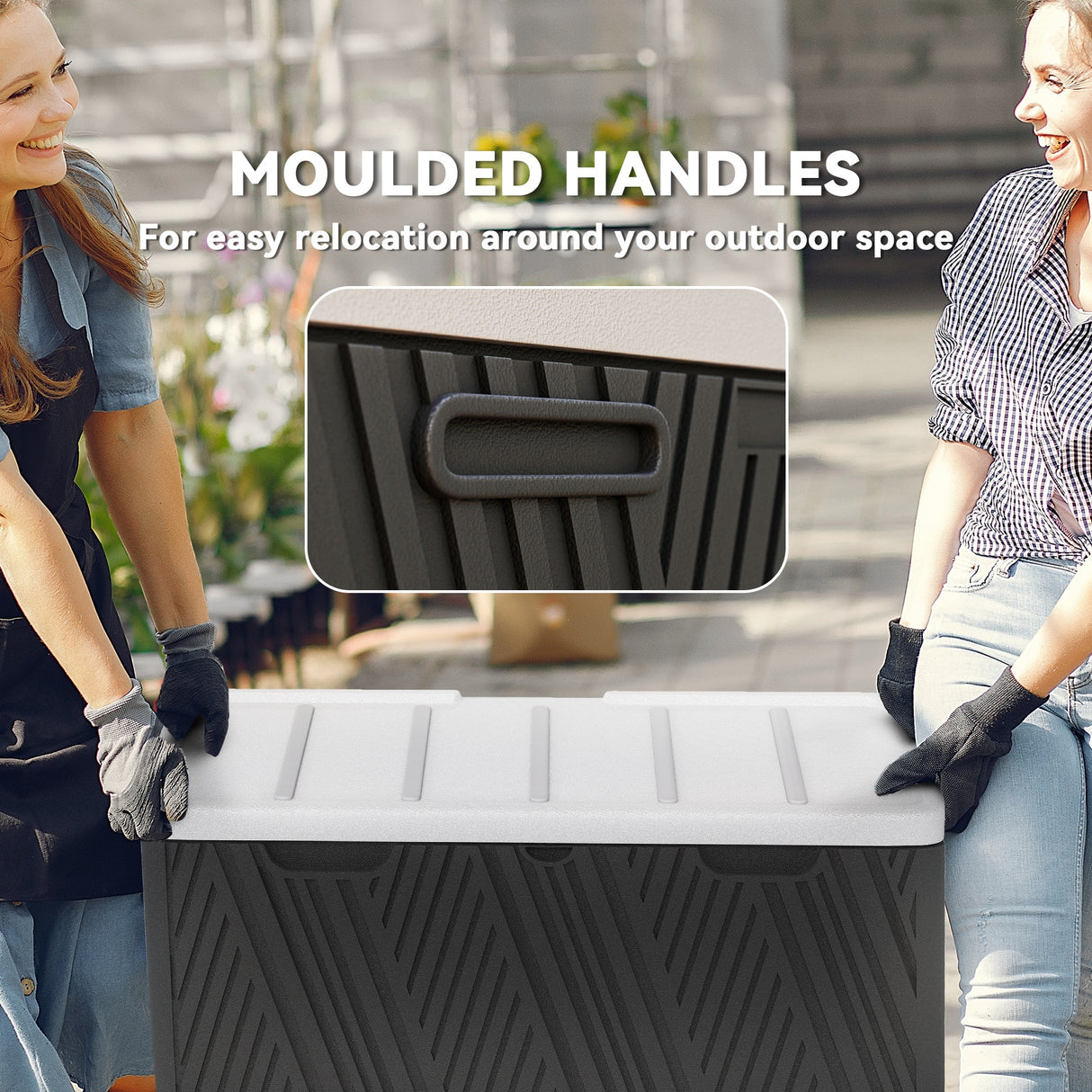 HDPE Outdoor Garden Storage Box 380Ltr - Velmora