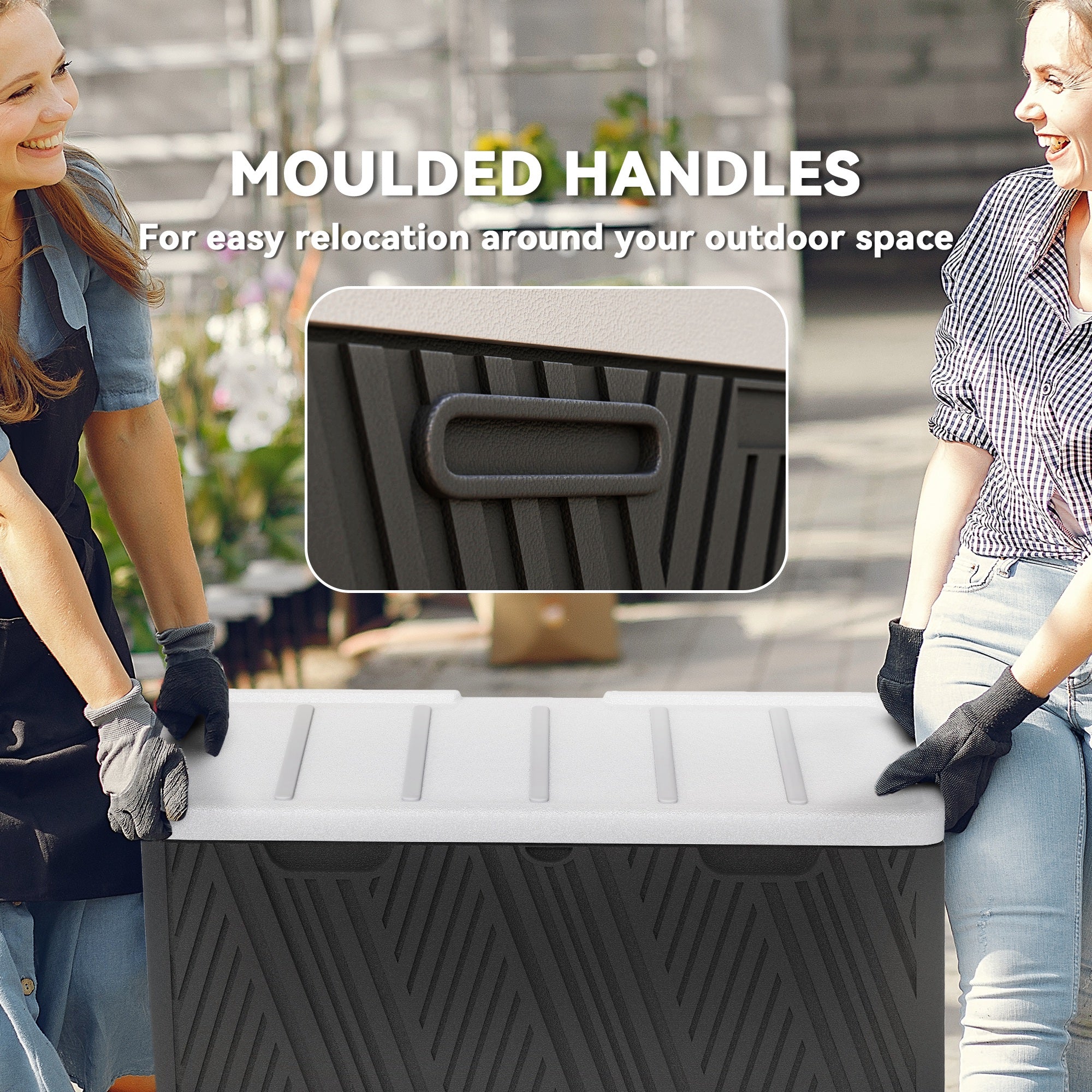 HDPE Outdoor Garden Storage Box 380Ltr - Velmora