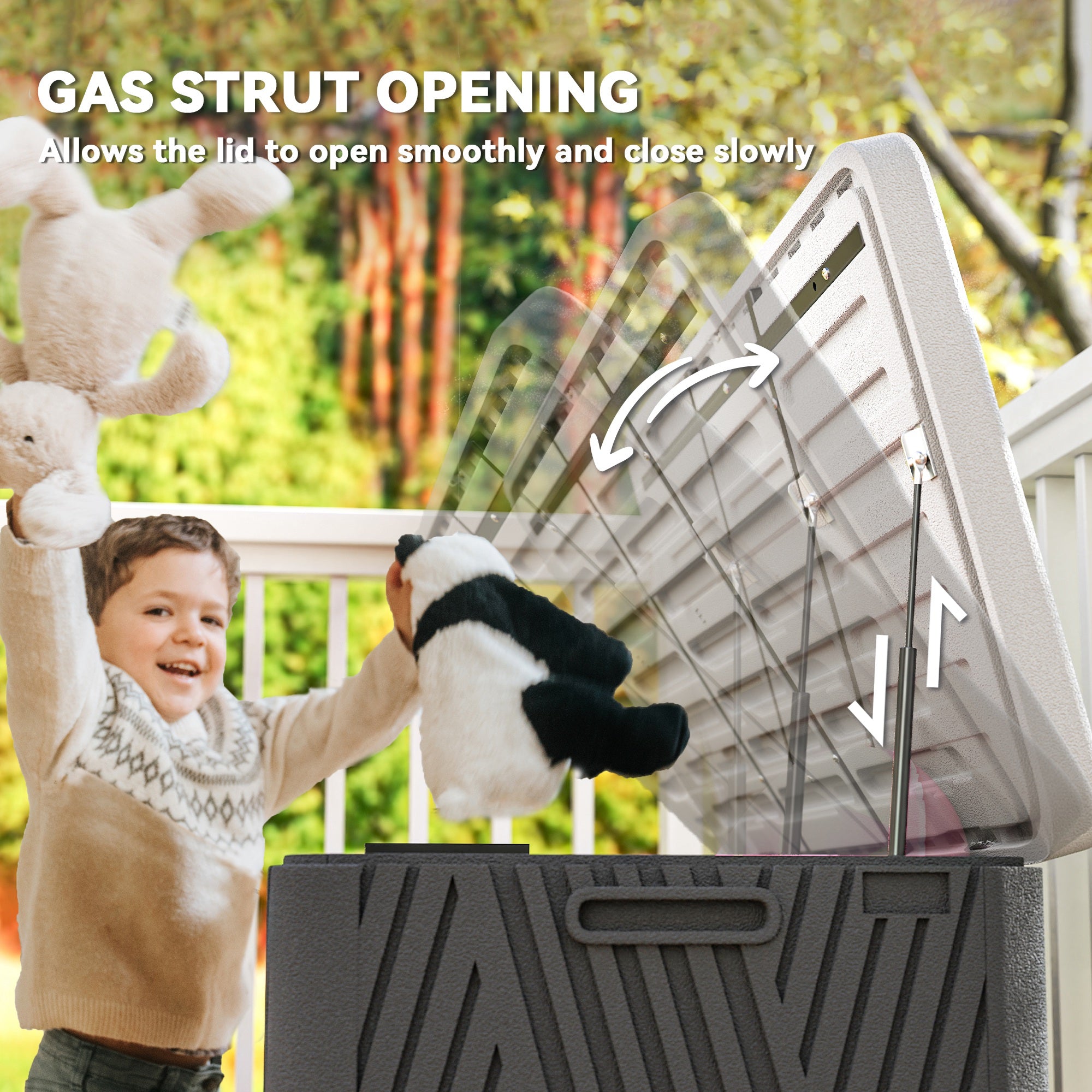 HDPE Outdoor Garden Storage Box 380Ltr - Velmora