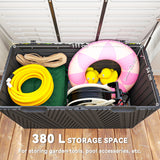 HDPE Outdoor Garden Storage Box 380Ltr - Velmora