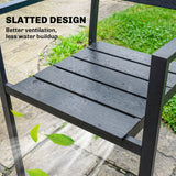 HDPE Stackable Garden Chairs in Set of 4 - Velmora
