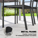 HDPE Stackable Garden Chairs in Set of 4 - Velmora