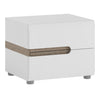 High Gloss Bedside Cabinet With 2 Drawers - Chelsea