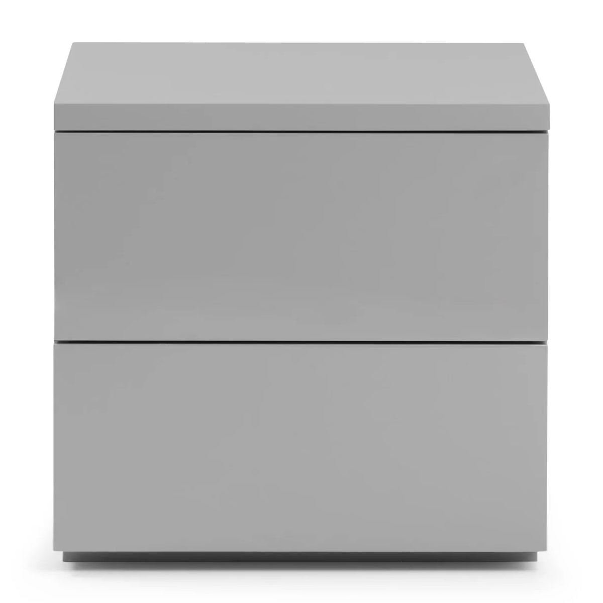 High Gloss Bedside Cabinet With 2 Drawers - Monaco