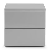 High Gloss Bedside Cabinet With 2 Drawers - Monaco