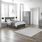 High Gloss Bedside Cabinet With 2 Drawers - Monaco