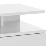 High Gloss Bedside Cabinet 35cm Wide Wall Hung With 1 Drawer - Velmora