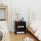 High Gloss Bedside Cabinet 37cm Wide Wall Hung With 1 Drawer in Set Of 2 - Velmora