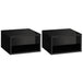 High Gloss Bedside Cabinet 37cm Wide Wall Hung With 1 Drawer in Set Of 2 - Velmora