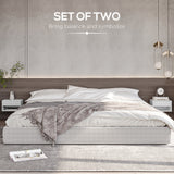 High Gloss Bedside Cabinet 37cm Wide Wall Hung With 1 Drawer in Set Of 2 - Velmora