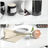 High Gloss Bedside Cabinet 40cm Wide With 2 Drawers And Storage Shelves - Velmora