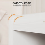 High Gloss Bedside Cabinet 40cm Wide With 2 Drawers And Storage Shelves - Velmora