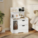 High Gloss Bedside Cabinet 40cm Wide With 2 Drawers And Storage Shelves - Velmora