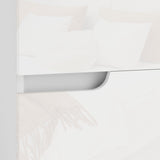 High Gloss Bedside Cabinet 40cm Wide With 2 Drawers in Set Of 2 - Velmora