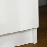 High Gloss Bedside Cabinet 45cm Wide With 2 Drawers And LED Lights - Velmora