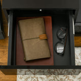 High Gloss Bedside Cabinet 70cm Wide - Velmora