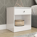 High Gloss Bedside Cabinet With 1 Drawer - Denver