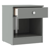High Gloss Bedside Cabinet With 1 Drawer - Denver