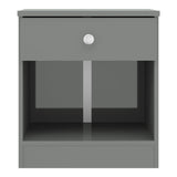 High Gloss Bedside Cabinet With 1 Drawer - Denver