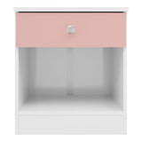 High Gloss Bedside Cabinet With 1 Drawer - Denver