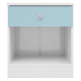 High Gloss Bedside Cabinet With 1 Drawer - Denver