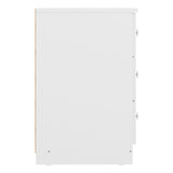 High Gloss Bedside Cabinet With 3 Drawers - Denver