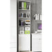 High Gloss Bookcase 50cm Wide Narrow With 1 Door - Salina