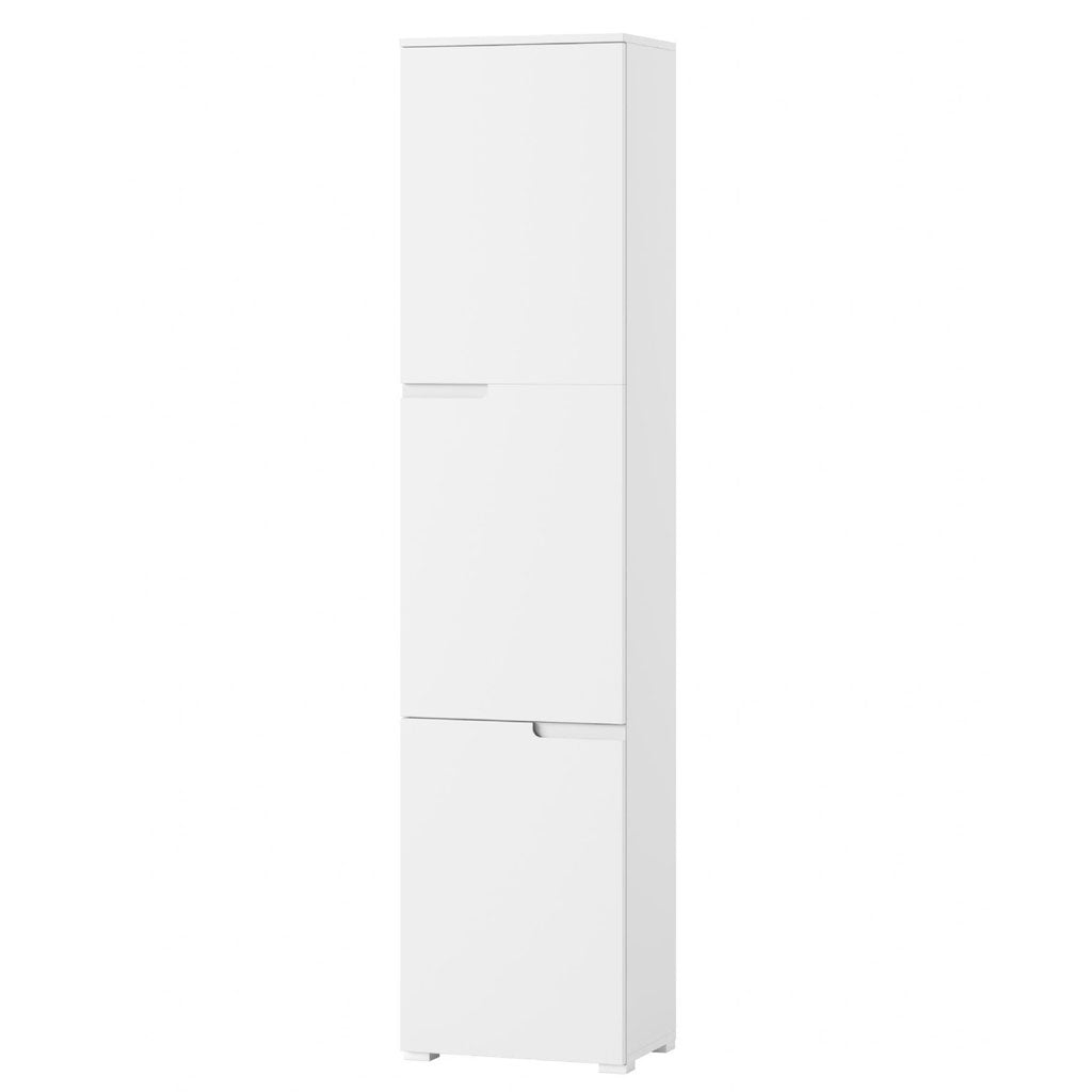 High Gloss Bookcase Narrow With 3 Doors - Salina