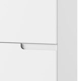 High Gloss Bookcase With 1 Door - Salina
