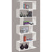 High Gloss Bookcase With 6 Open Storage Compartments - Zinnia